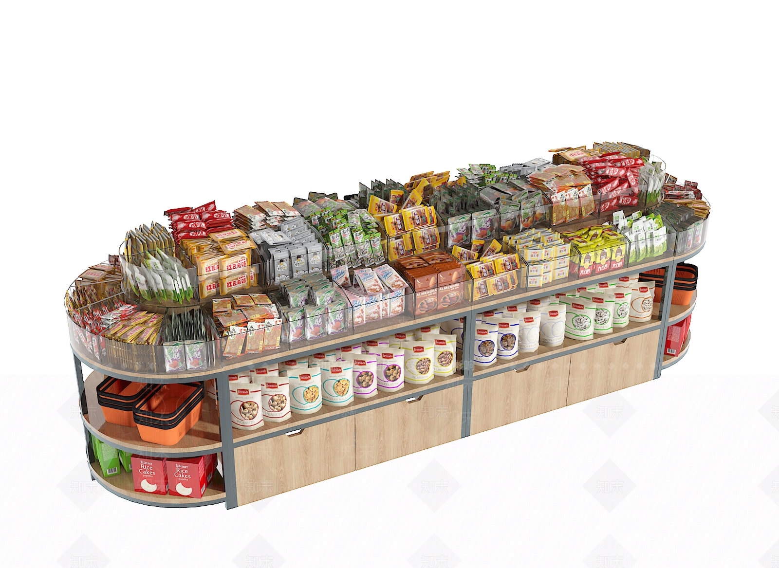 现代超市零食小食品3D模型下载【ID:1138419381】