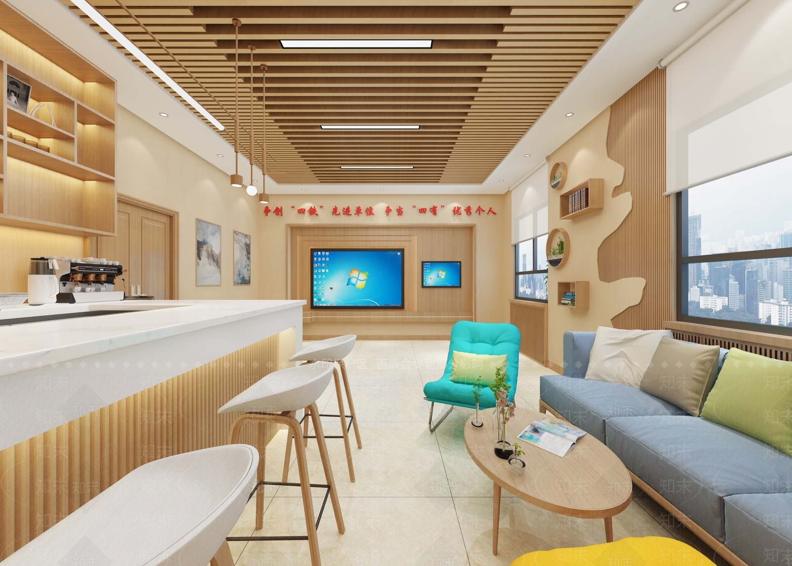 现代活动中心活动室3D模型下载【ID:1138379039】