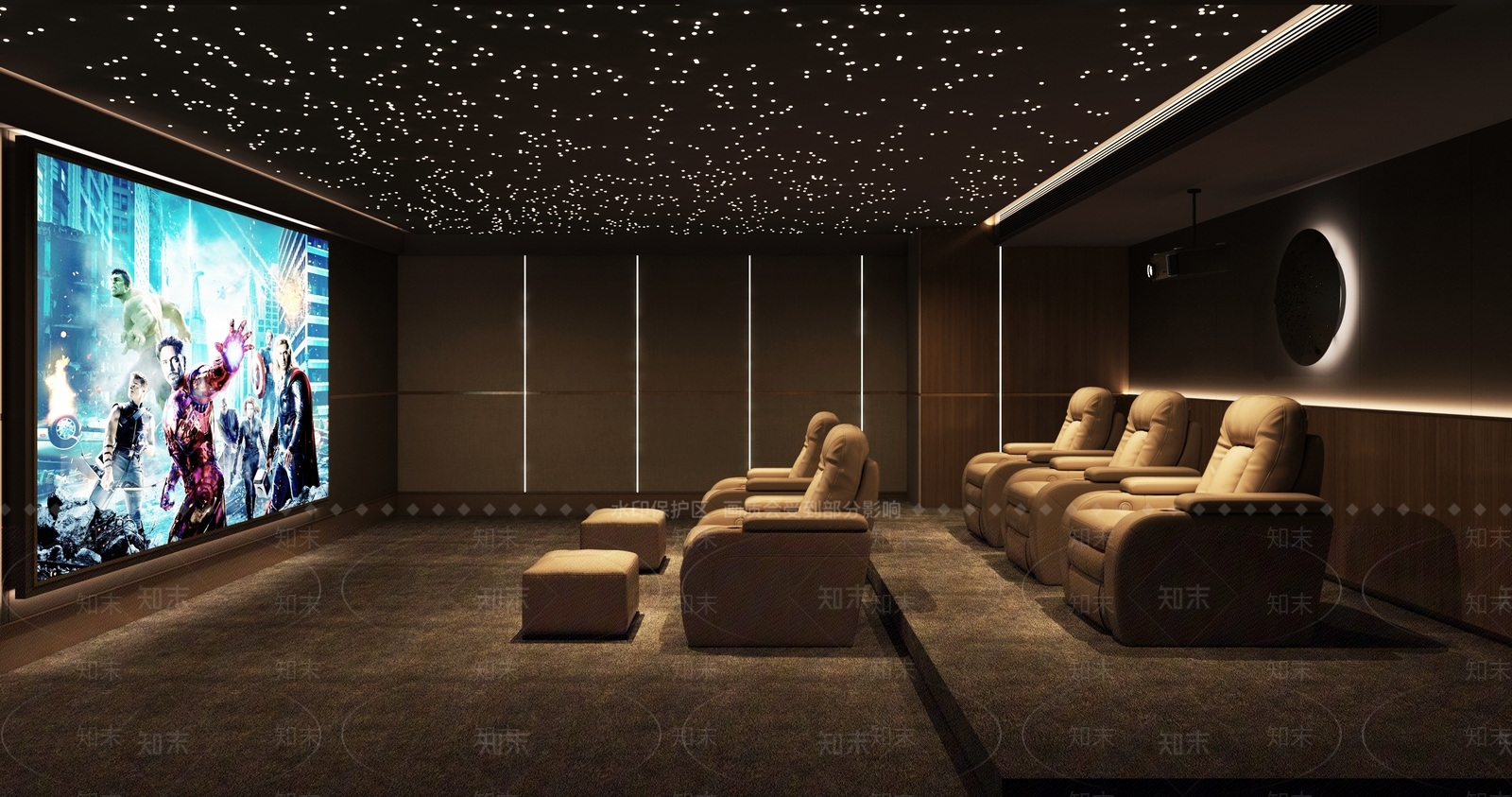 现代家居影音室3D模型下载【ID:1138386387】
