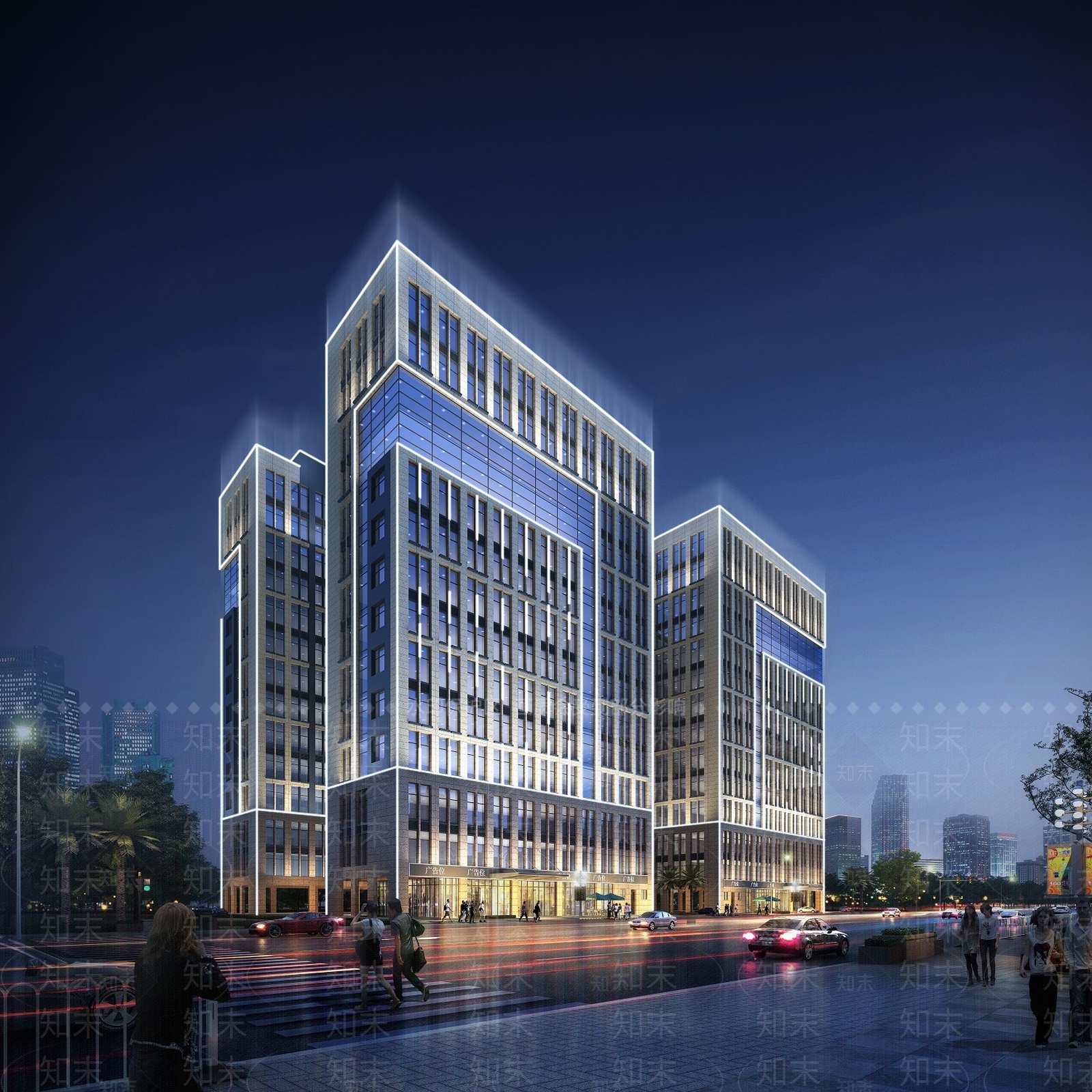 现代公寓楼酒店外观3D模型下载【ID:1138387993】