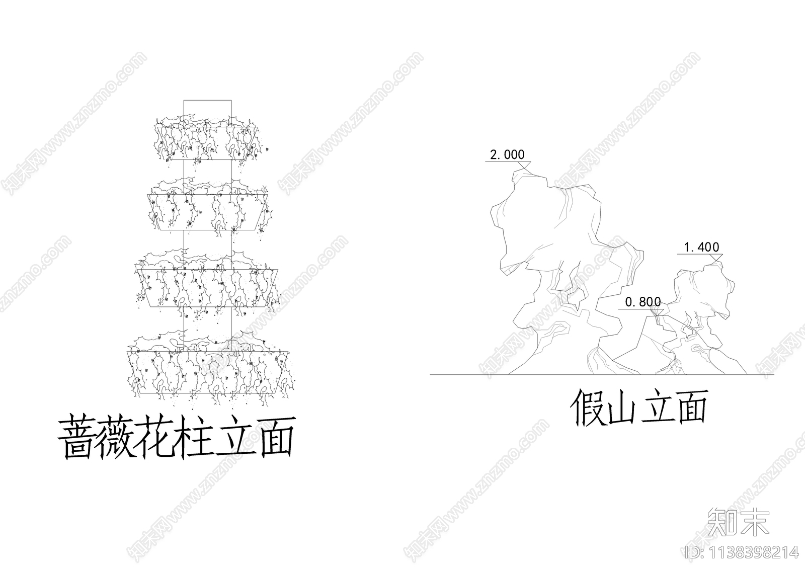 某宾馆屋顶花园绿化平面图施工图下载【ID:1138398214】