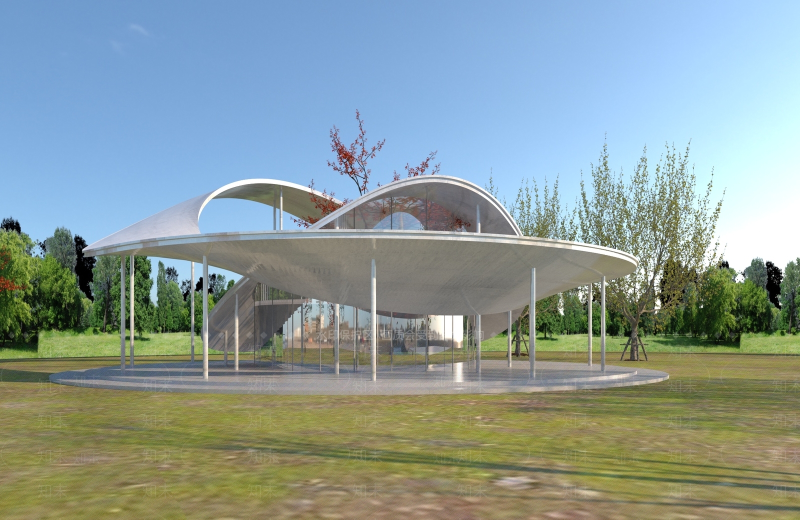 现代廊架3D模型下载【ID:1138400460】