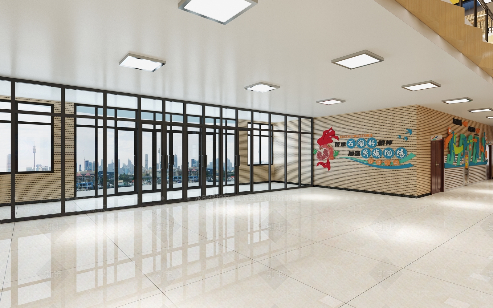 现代篮球场3D模型下载【ID:1138404185】