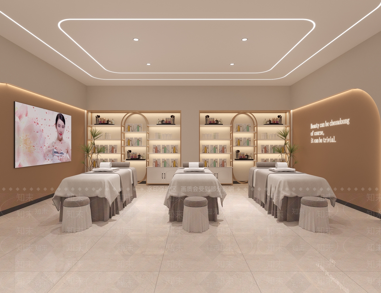 现代美容SPA店3D模型下载【ID:1138513962】