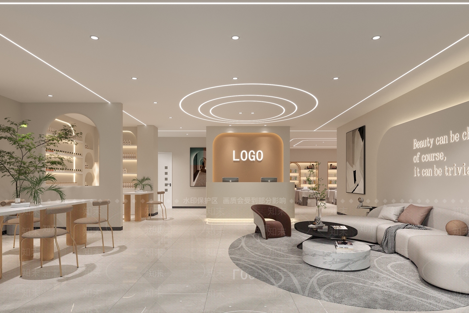 现代美容SPA店3D模型下载【ID:1138513962】