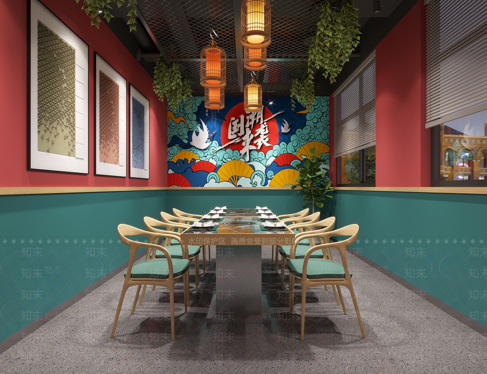 新中式火锅店3D模型下载【ID:1138513818】