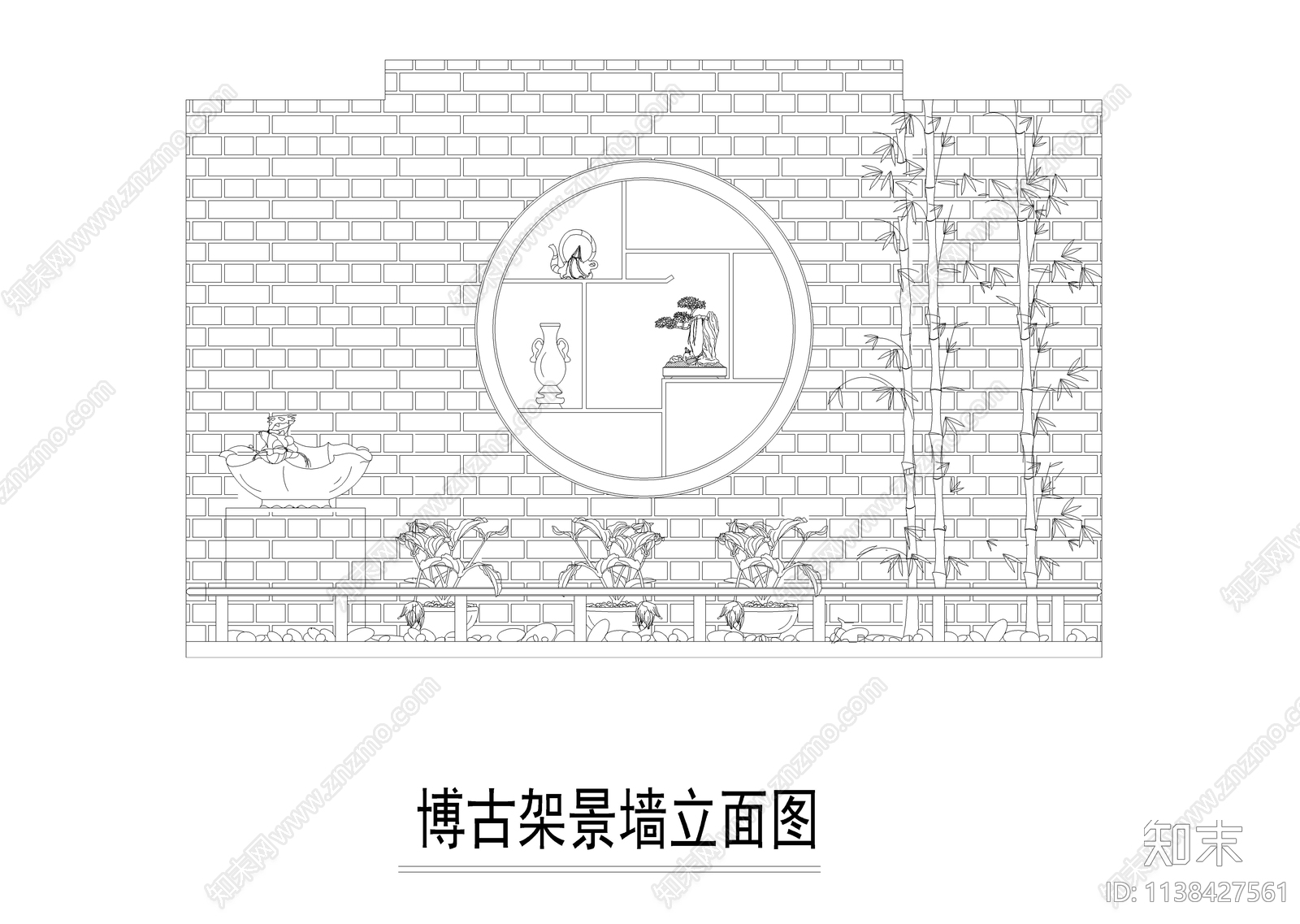 屋顶花园景观cad施工图下载【ID:1138427561】