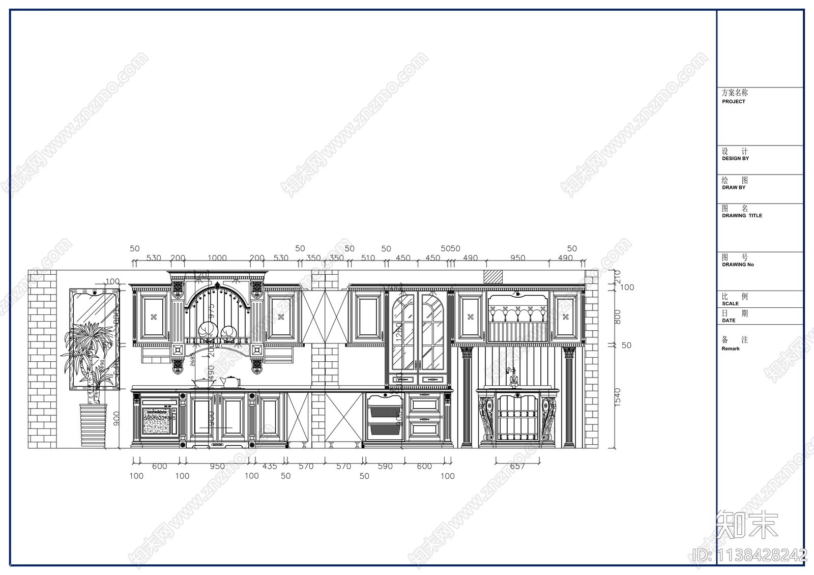 橱柜cad施工图下载【ID:1138428242】