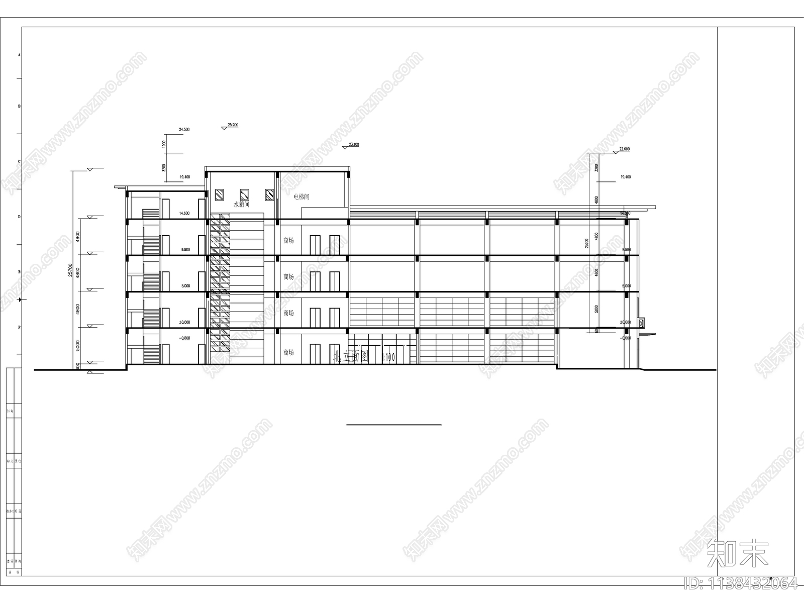 商场建筑cad施工图下载【ID:1138432064】