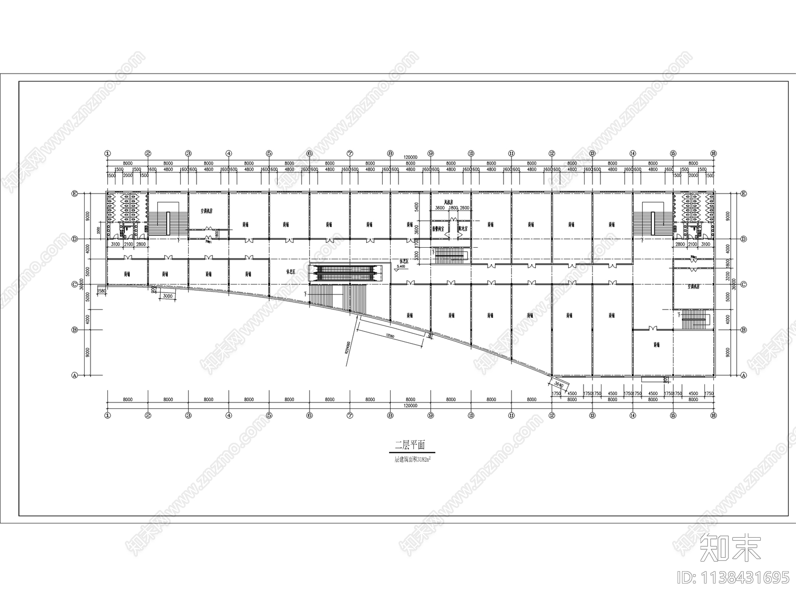 某商城建筑cad施工图下载【ID:1138431695】