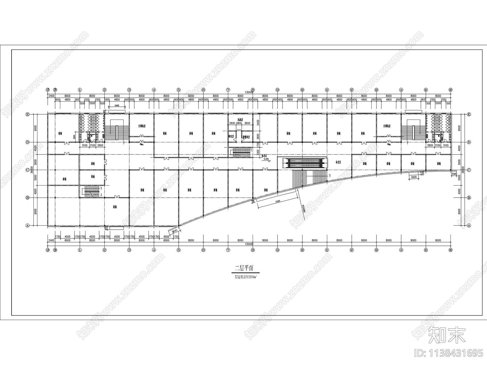 某商城建筑cad施工图下载【ID:1138431695】