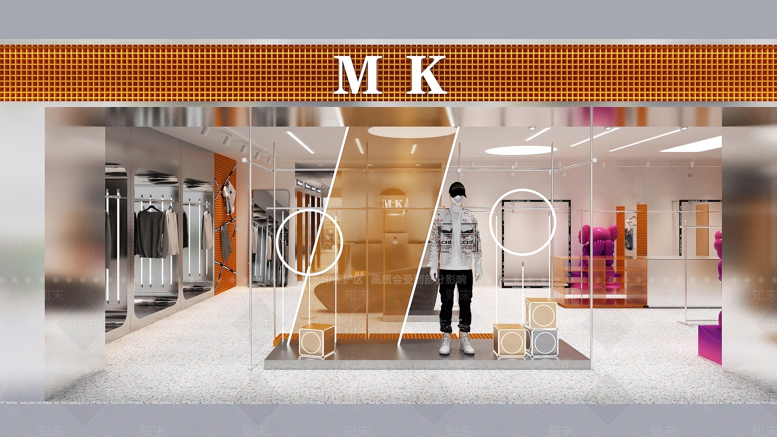 现代服装店3D模型下载【ID:1138434459】