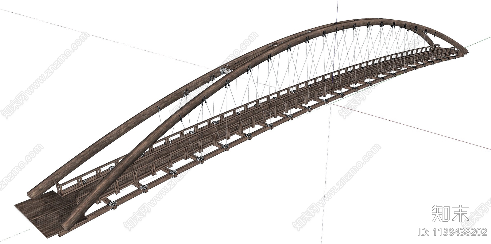现代景观桥SU模型下载【ID:1138438202】