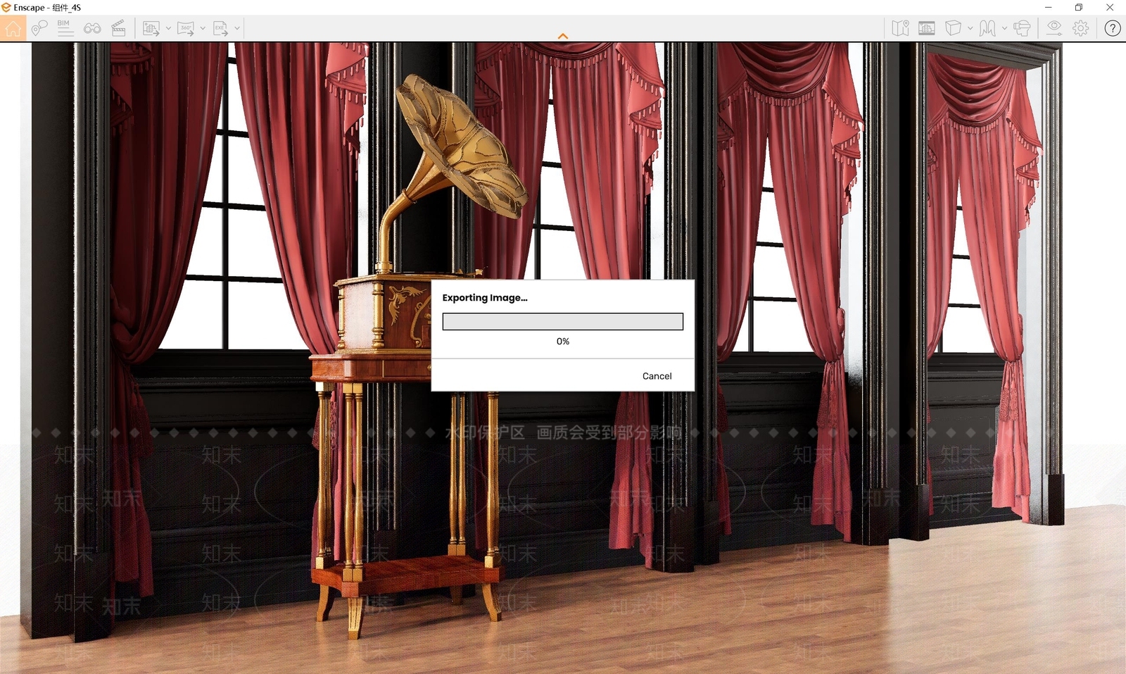 留声机SU模型下载【ID:1138451440】