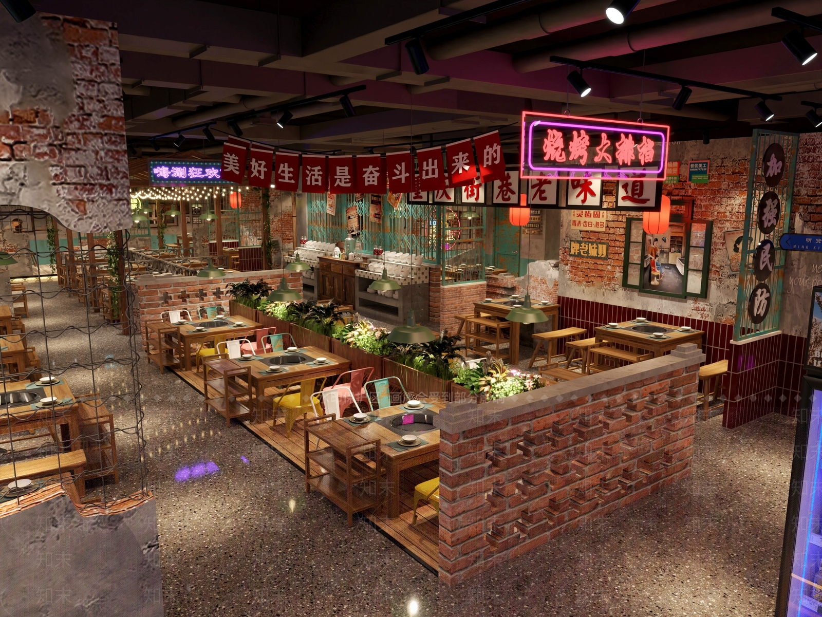 中式火锅店3D模型下载【ID:1138455185】