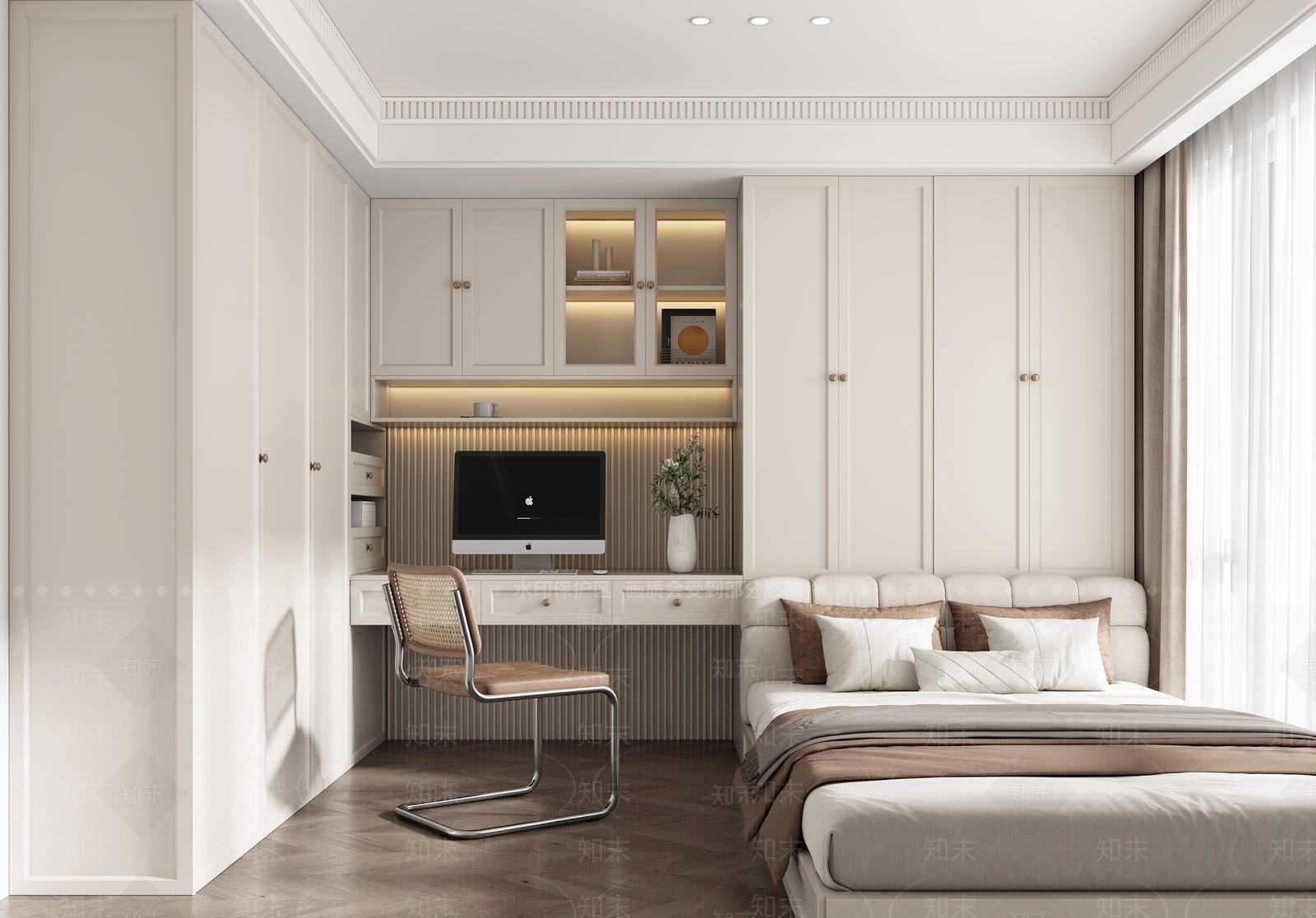 北欧榻榻米卧室3D模型下载【ID:1138456248】