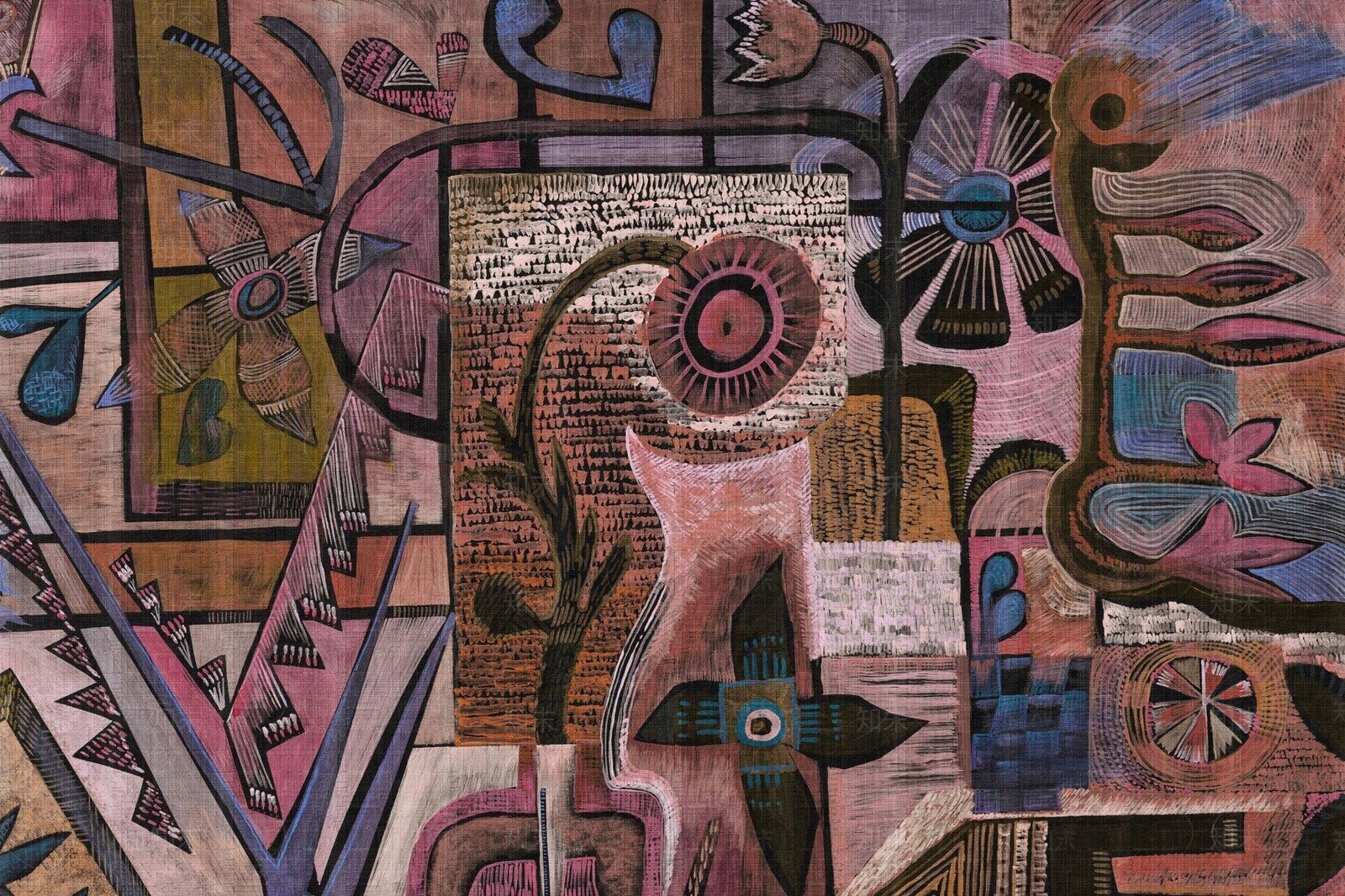 彩绘涂鸦抽象图案壁纸贴图下载【ID:1138461986】