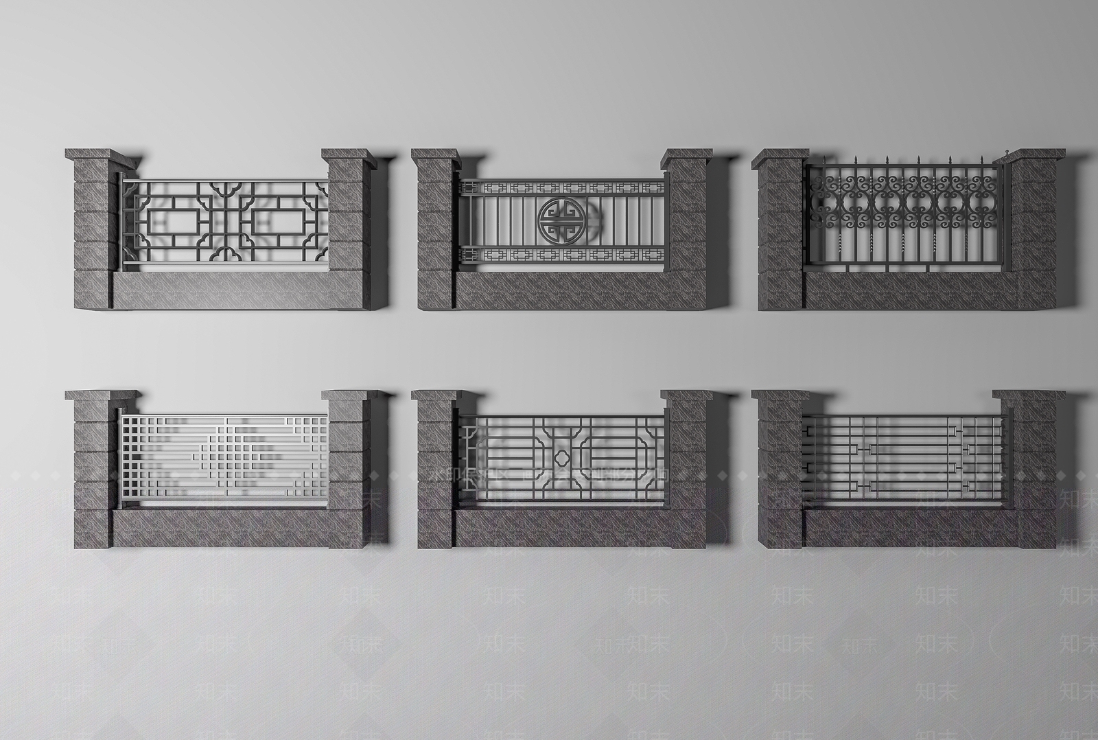 现代栏杆3D模型下载【ID:1138463199】