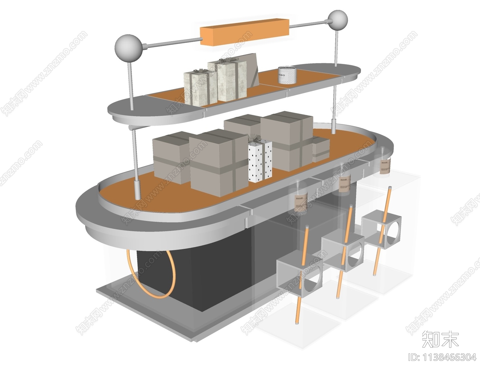 现代展柜SU模型下载【ID:1138466304】