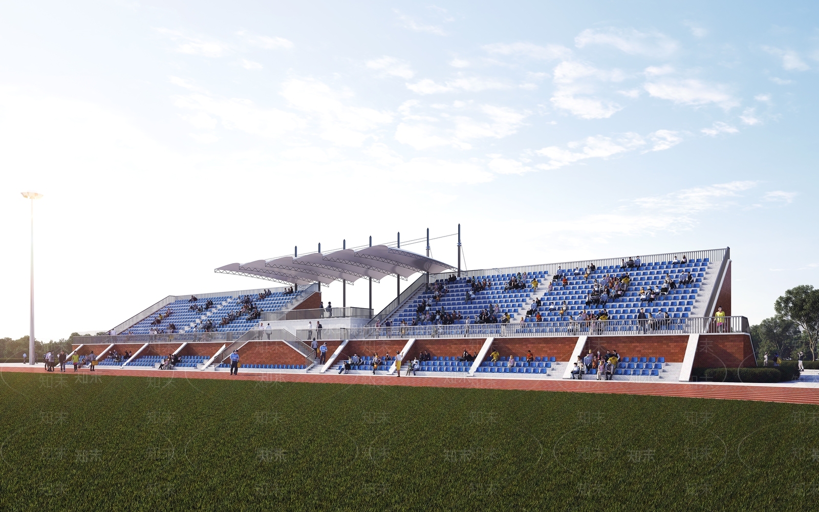 现代体育场看台3D模型下载【ID:1138474444】