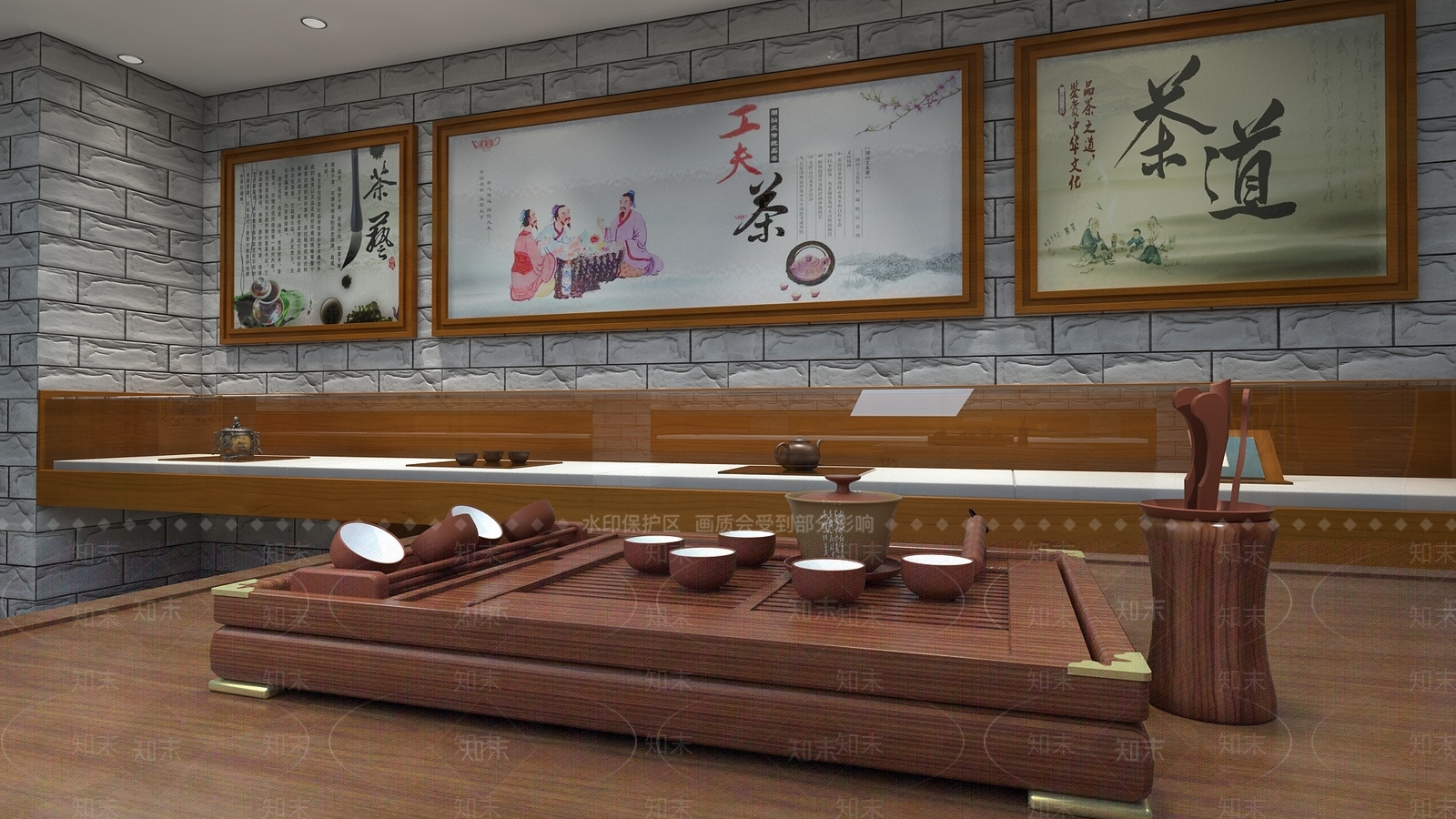 新中式茶餐厅3D模型下载【ID:1138475857】