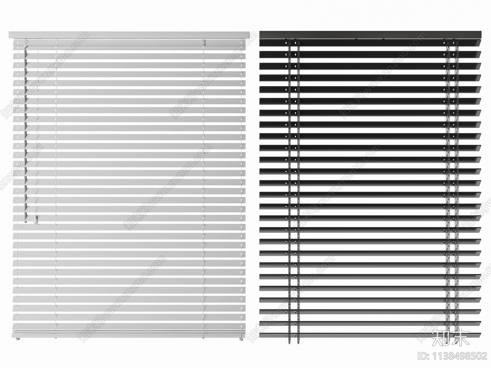 现代百叶窗帘3D模型下载【ID:1138498502】