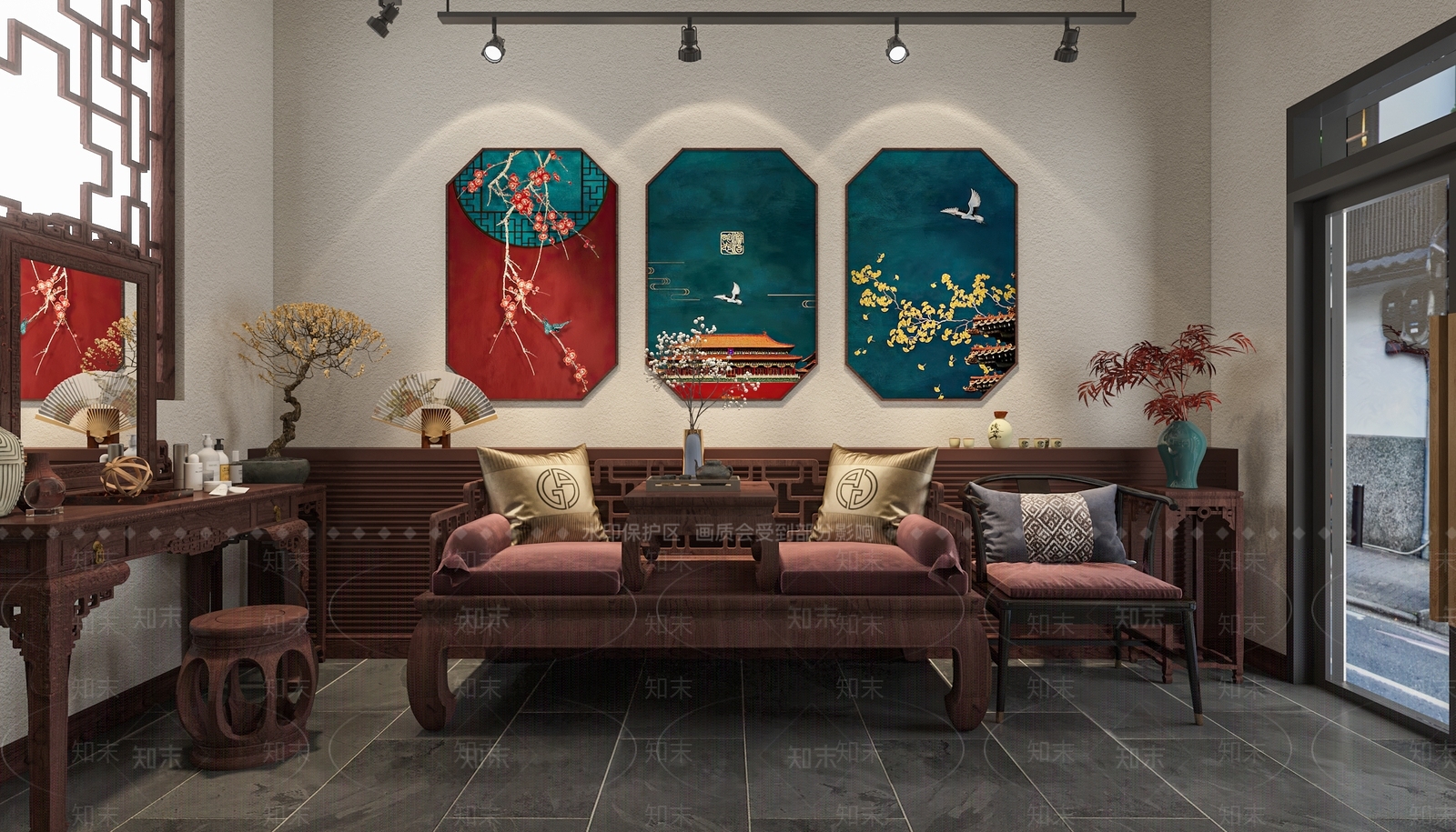 新中式奶茶店3D模型下载【ID:1138485324】