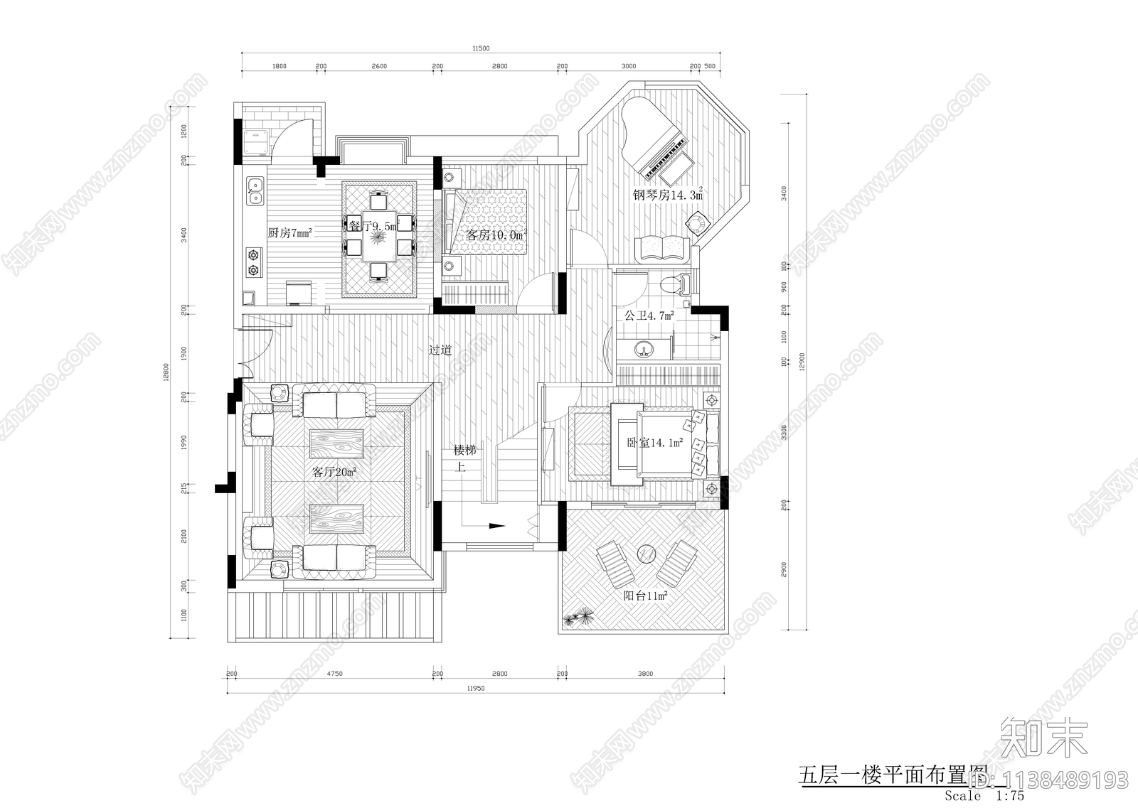 三层欧式全套别墅样板房装修cad施工图下载【ID:1138489193】