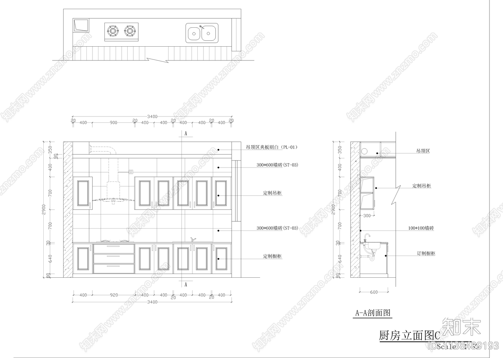 三层欧式全套别墅样板房装修cad施工图下载【ID:1138489193】