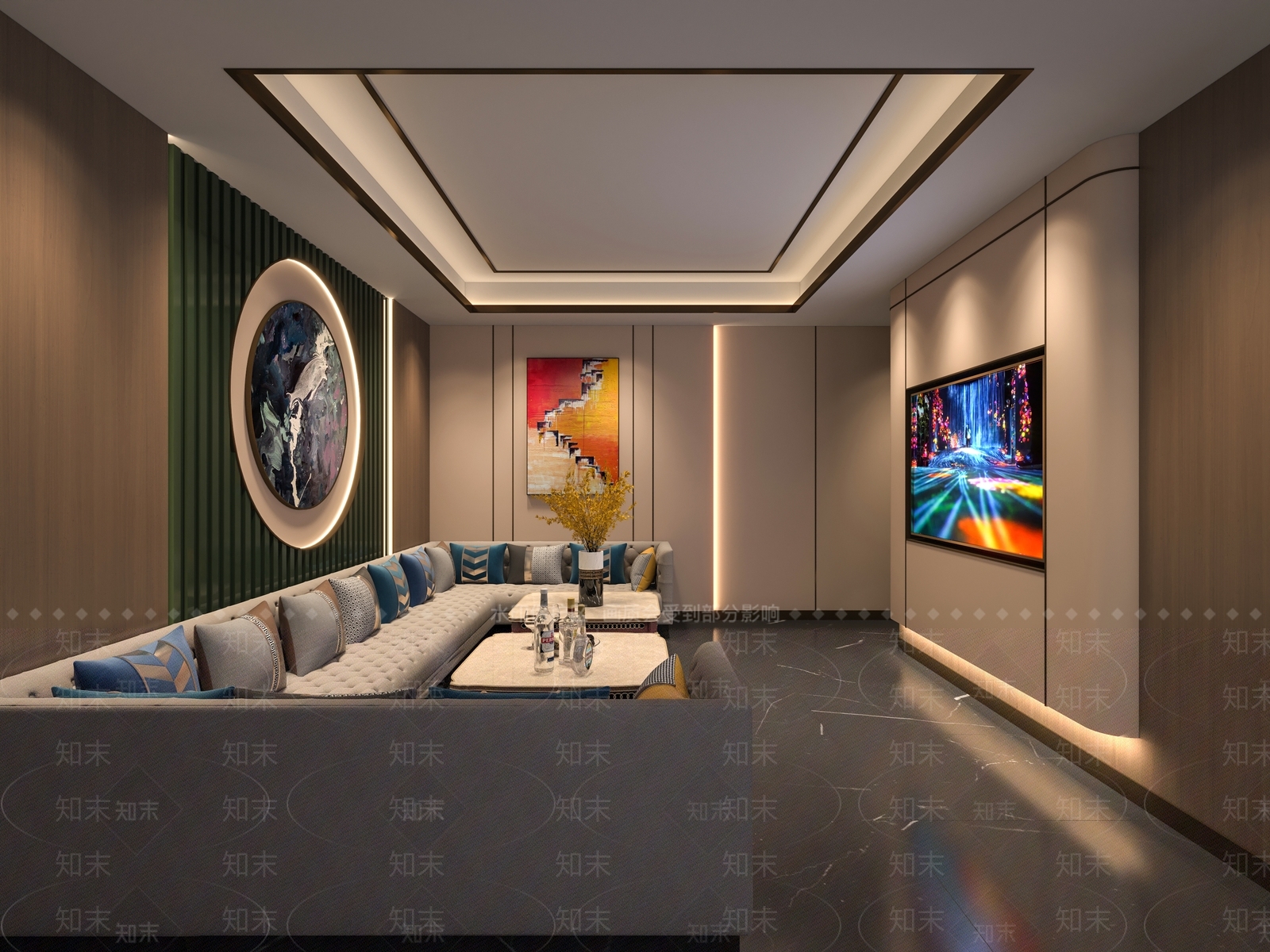 现代KTV包厢3D模型下载【ID:1138491724】