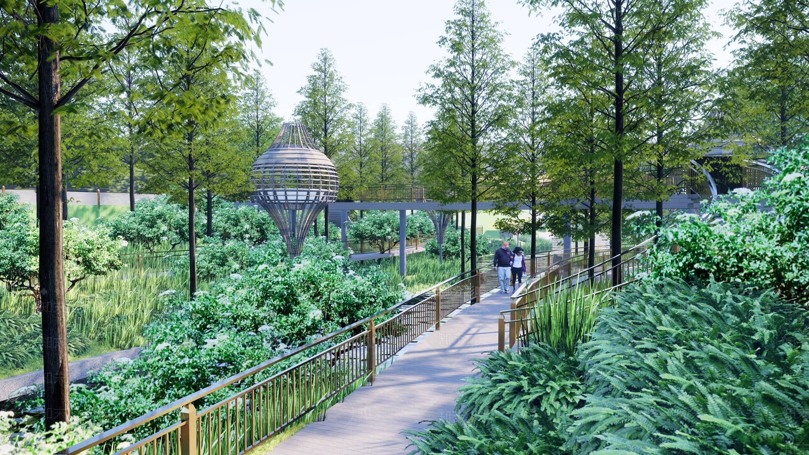 现代河道景观连桥SU模型下载【ID:1138495202】