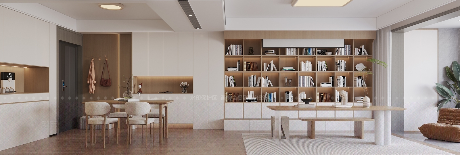 现代书房3D模型下载【ID:1221901453】