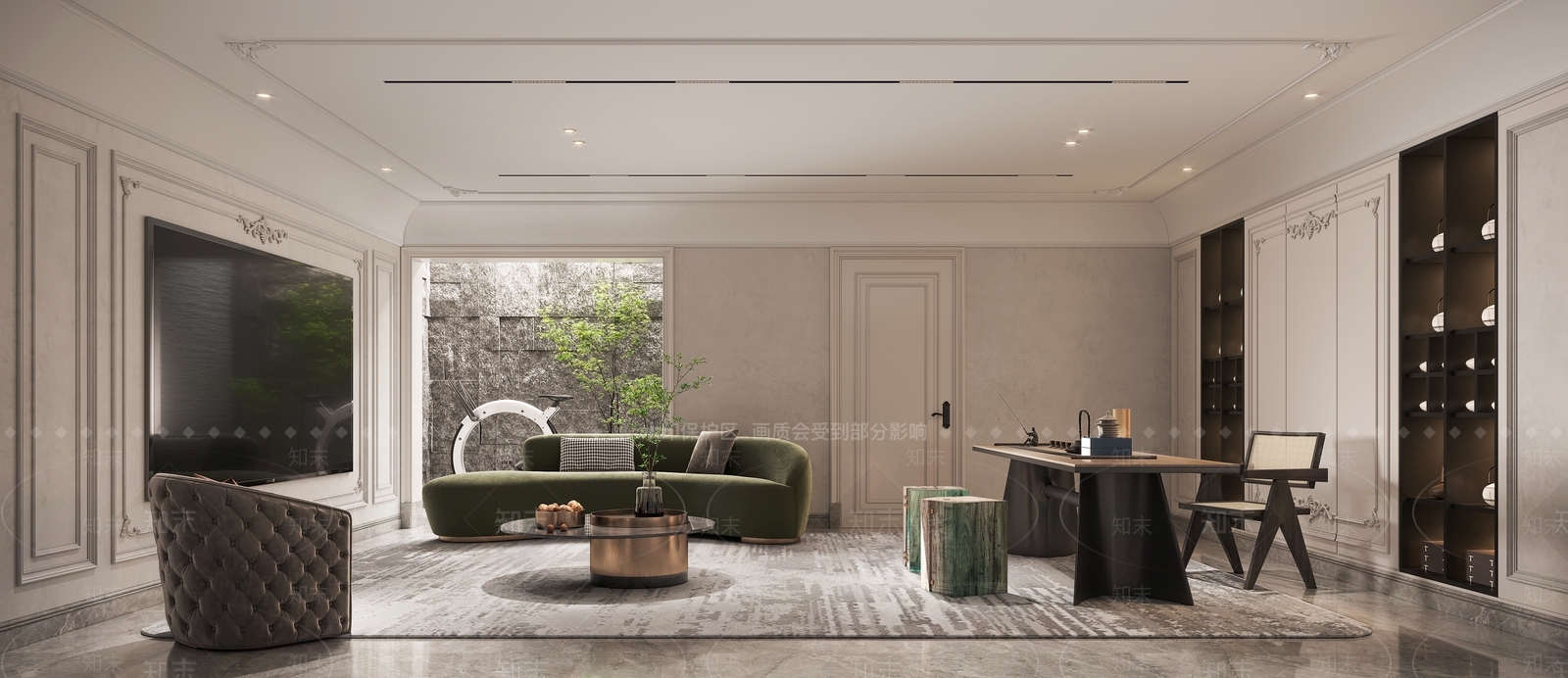 简欧茶室3D模型下载【ID:1138498361】