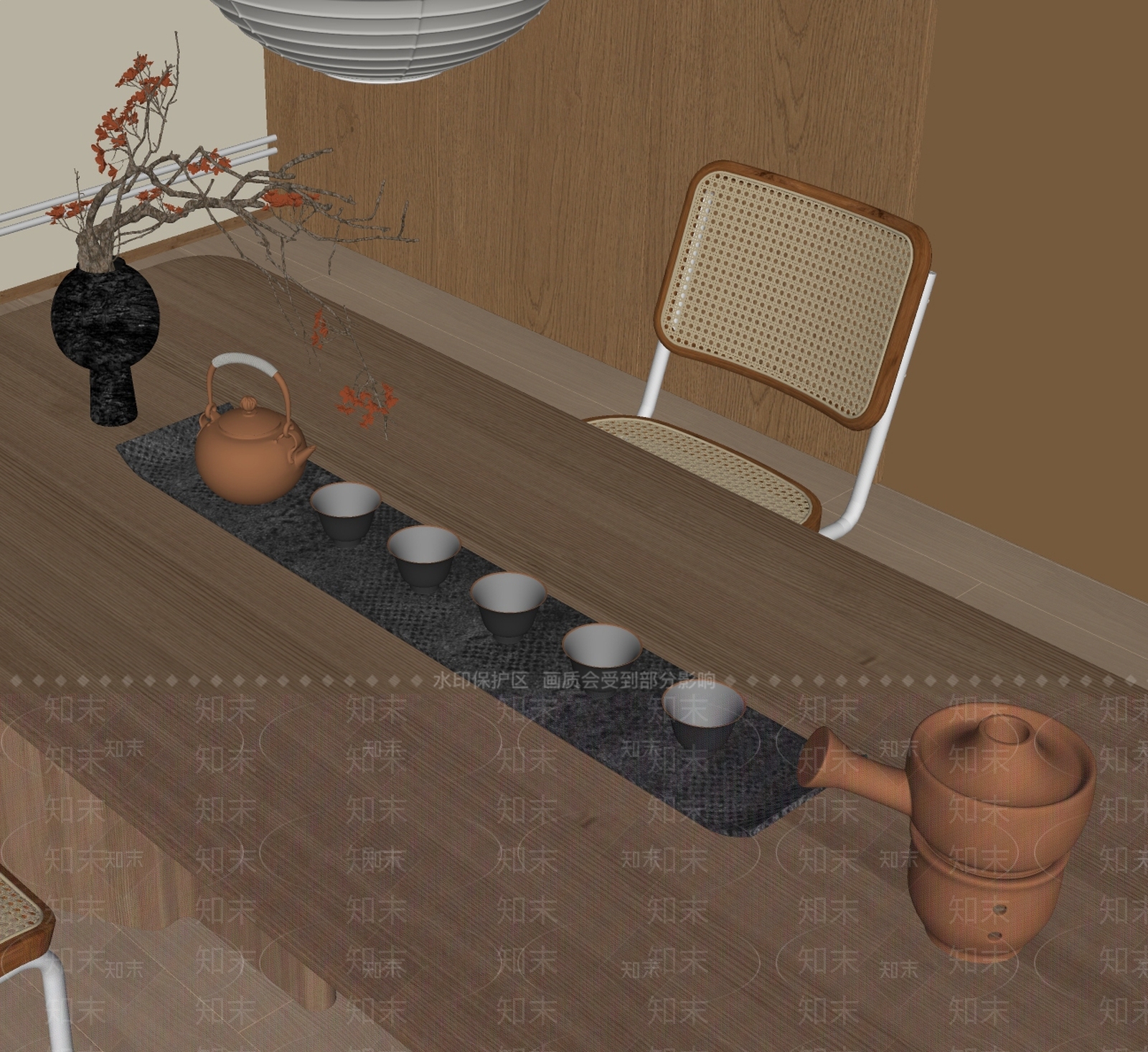 茶具摆件SU模型下载【ID:1138505164】