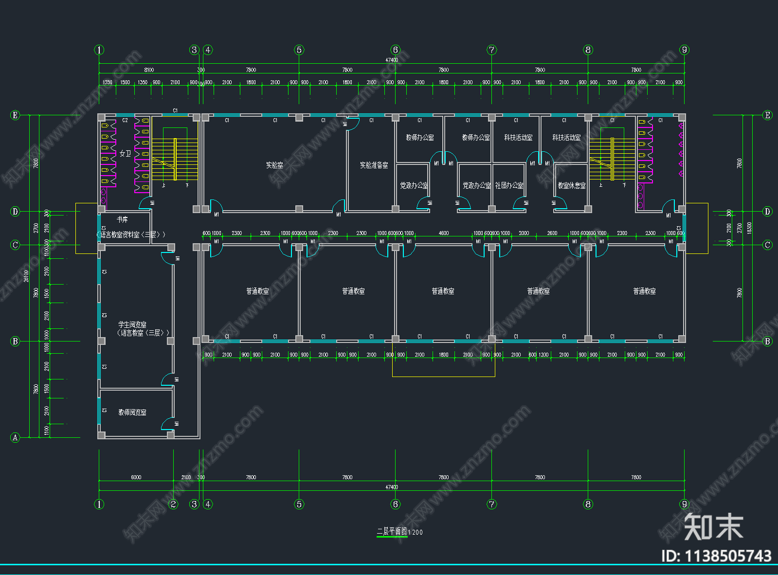 55套教学楼建筑施工图下载【ID:1138505743】