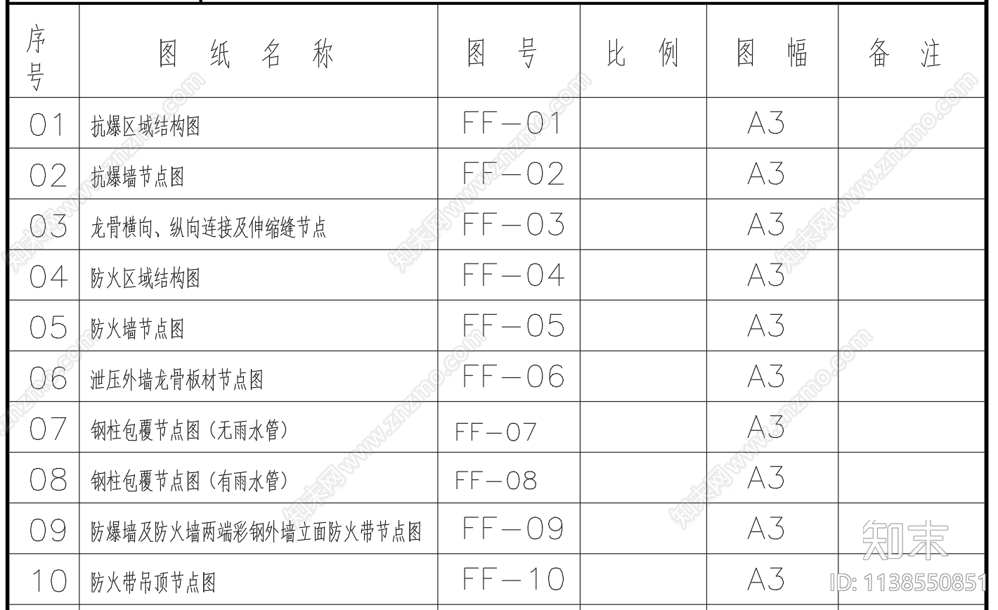 防爆墙防火墙结构节点cad施工图下载【ID:1138550851】