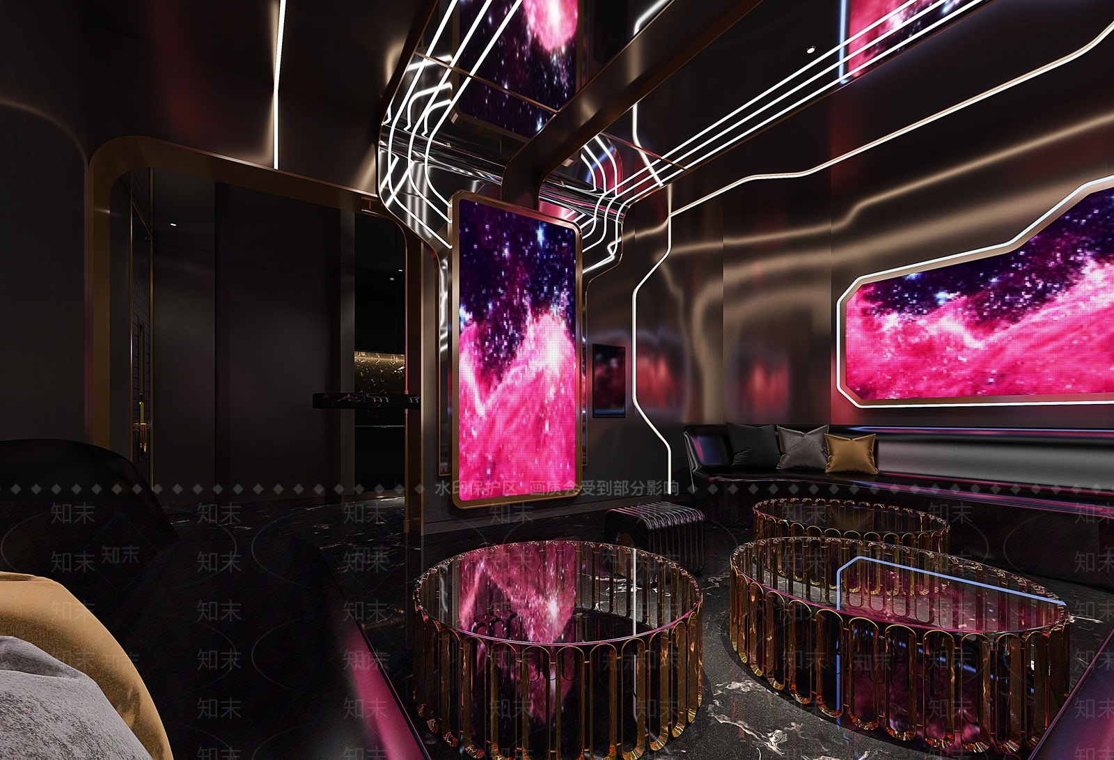 现代KTV包厢3D模型下载【ID:1138511406】