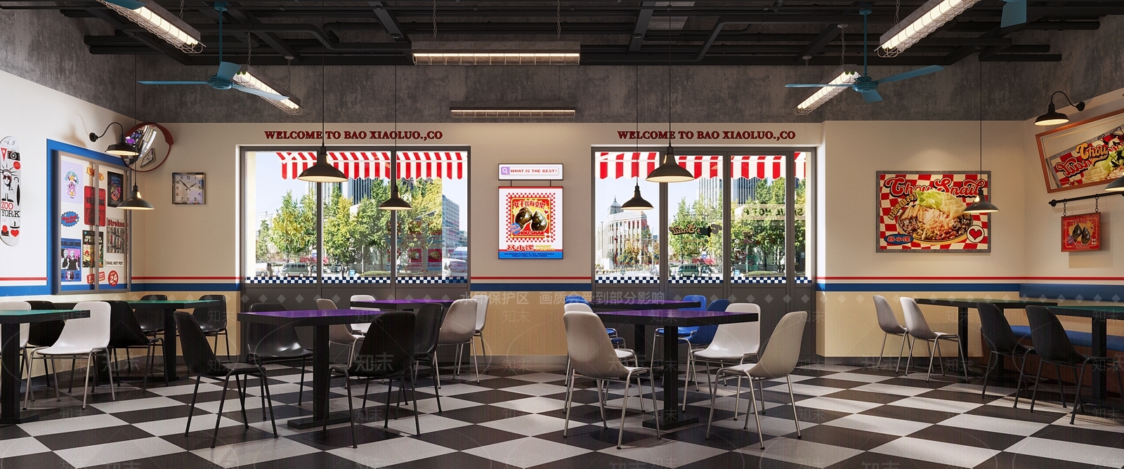 工业风火锅店3D模型下载【ID:1138516991】
