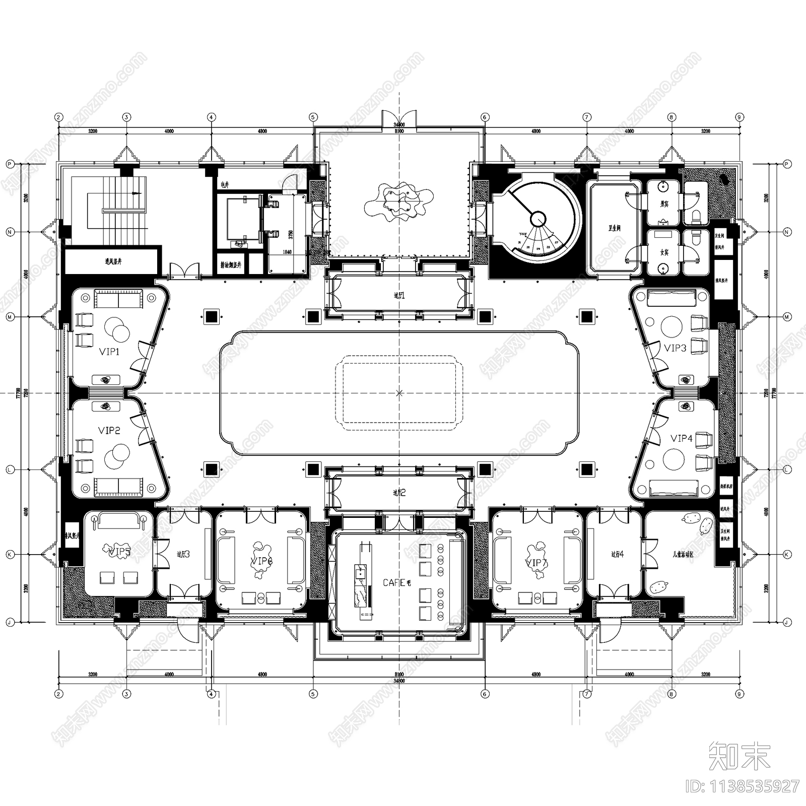 新中式北京首创天悦天阅西山会所cad施工图下载【ID:1138535927】