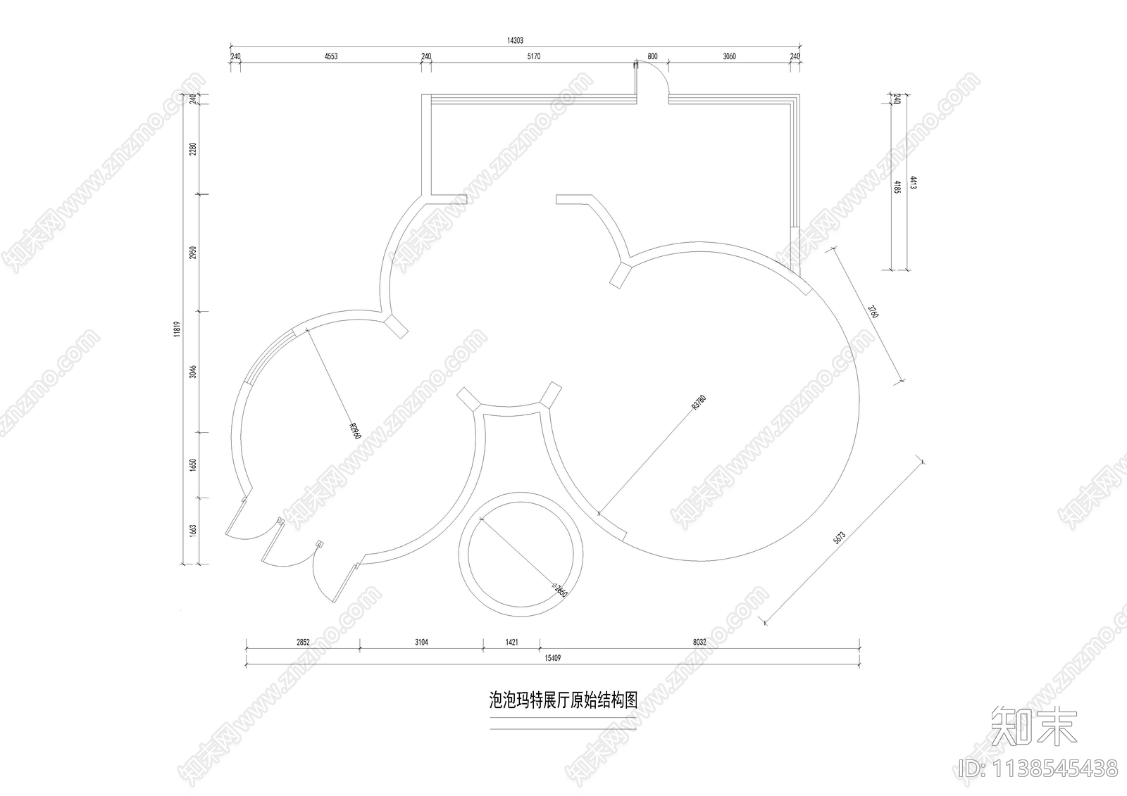 盲盒玩具专卖店展厅施工图下载【ID:1138545438】