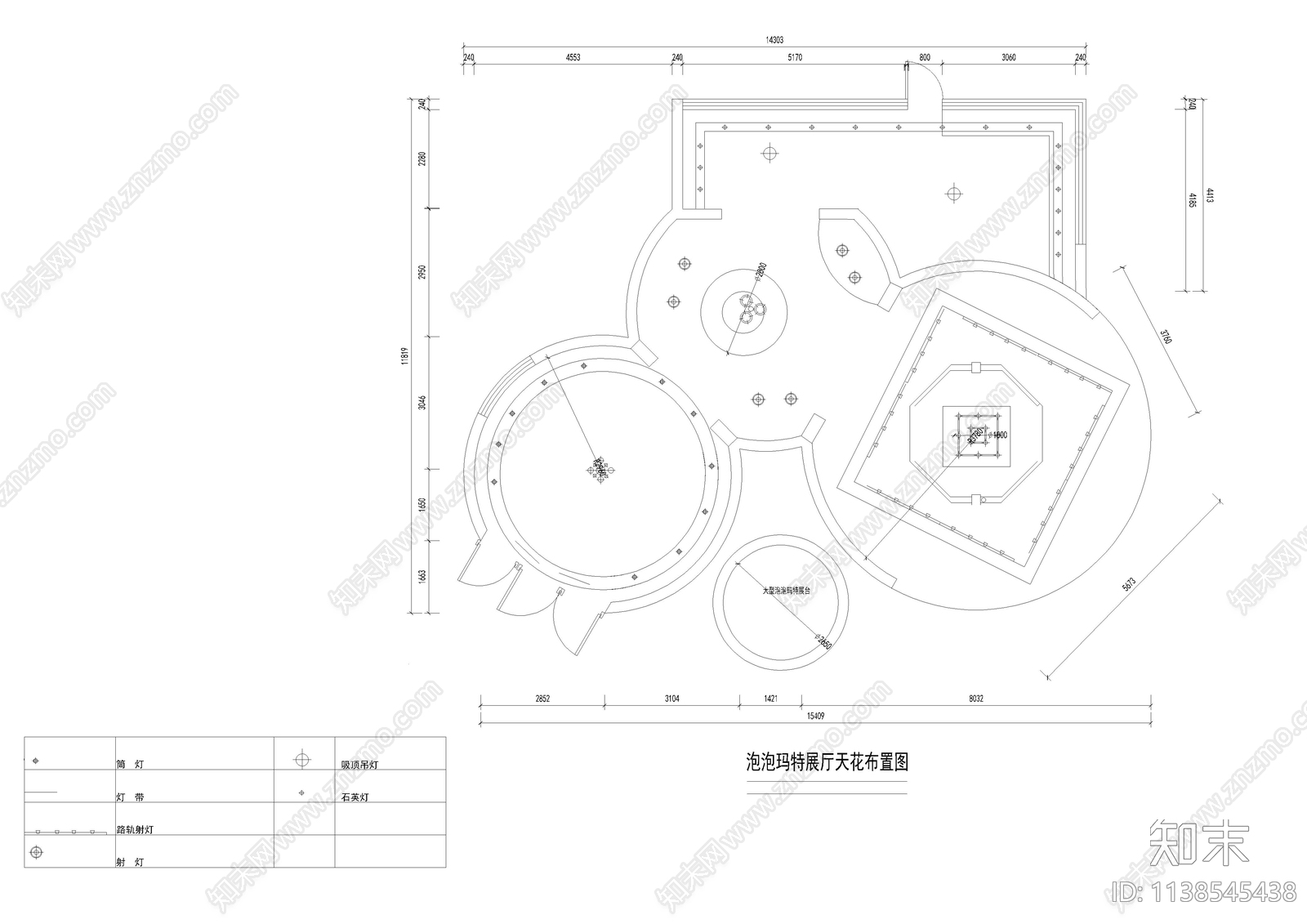 盲盒玩具专卖店展厅cad施工图下载【ID:1138545438】