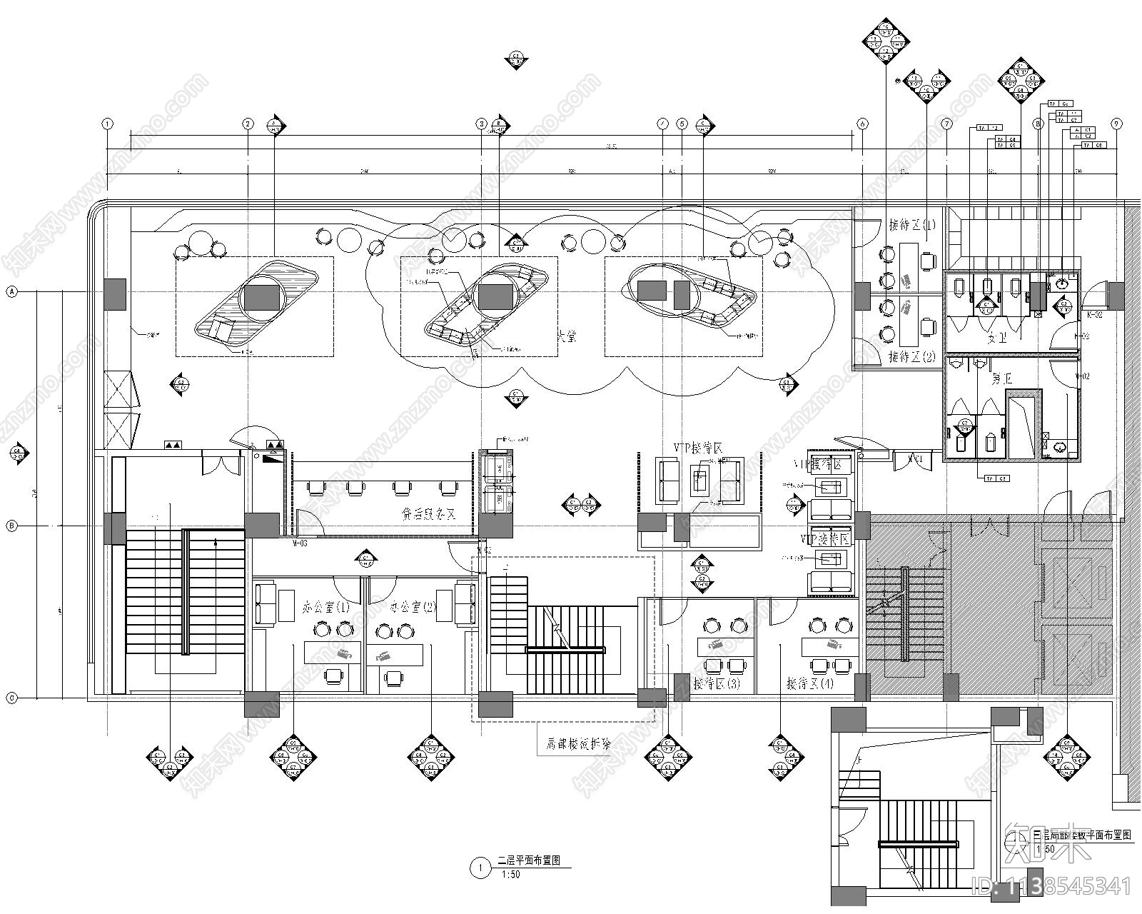 杭州建设银行中山支行cad施工图下载【ID:1138545341】
