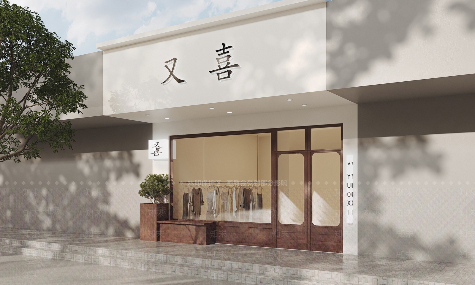 现代服装店门头3D模型下载【ID:1138546962】_知末3d模型网