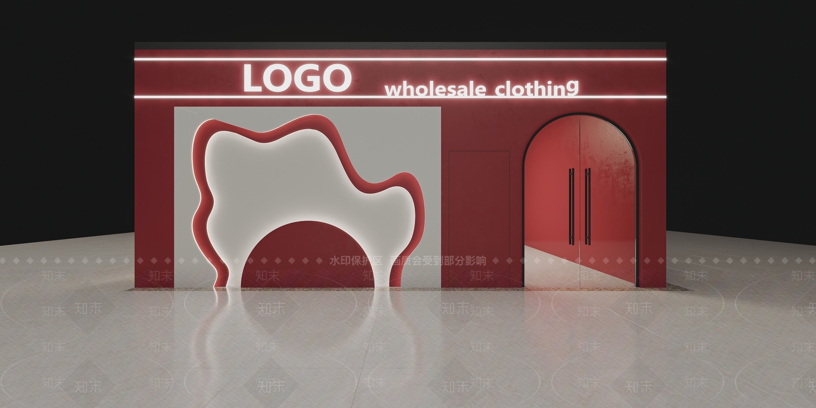 现代服装店门头门面3D模型下载【ID:1138547651】_知末3d模型网