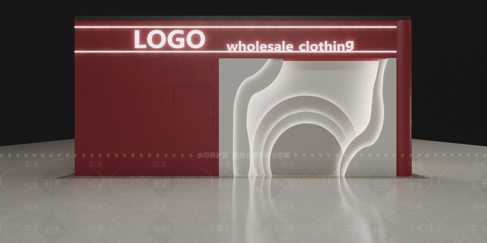 现代服装店门头门面3D模型下载【ID:1138547651】_知末3d模型网