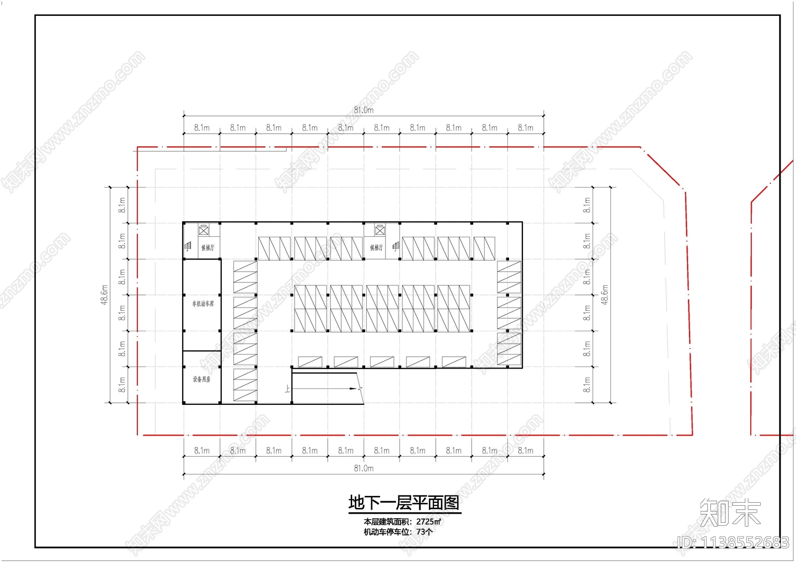 经典社区服务中心平面图cad施工图下载【ID:1138552683】