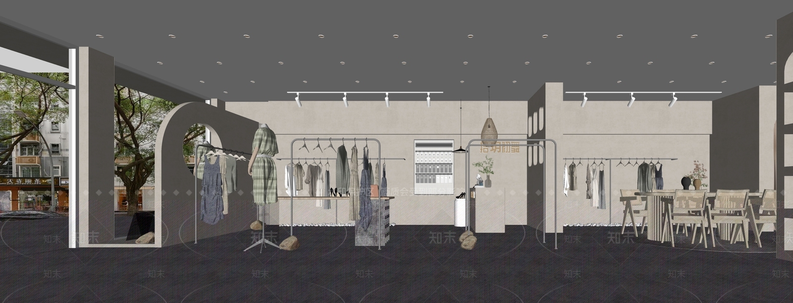 现代服装店SU模型下载【ID:1138555155】