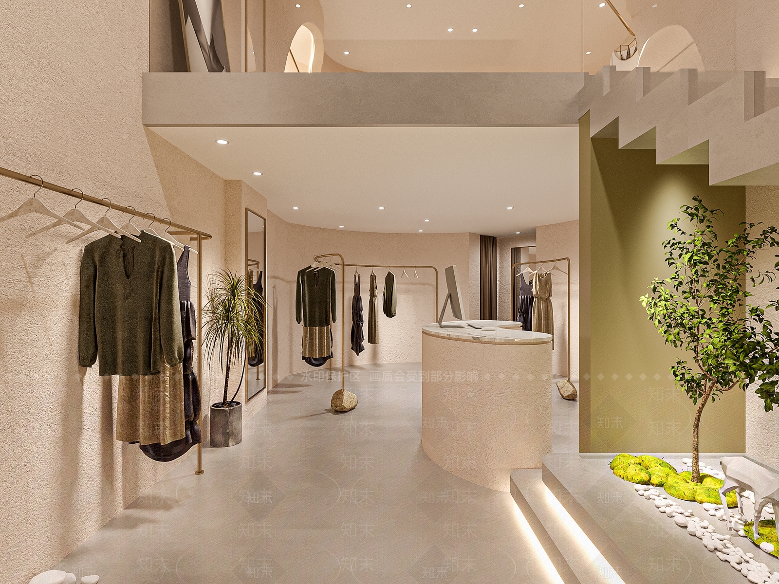 现代服装店SU模型下载【ID:1138555334】