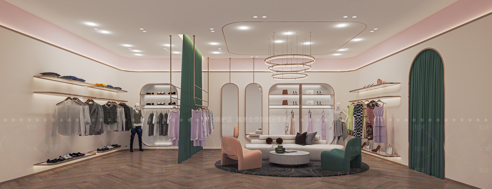 现代服装店SU模型下载【ID:1138555464】