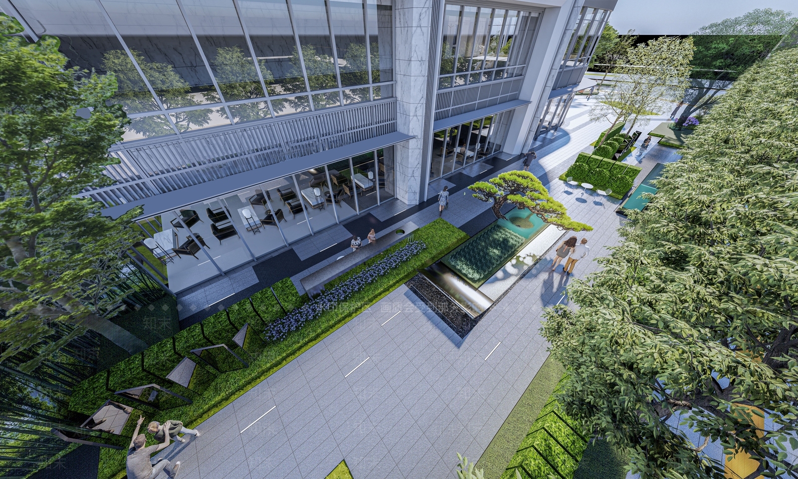 商业综合体景观SU模型精品下载_SketchUp模型_知末网